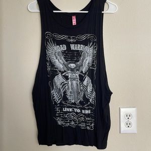 Women’s tank - eagle road warrior live to ride - size m